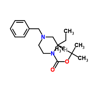 1-N-boc-4-n-benzyl-2-ethyl piperazine Structure,502482-44-2Structure