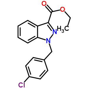 1-(p-氯芐基)-吲唑-3-羧酸乙酯結(jié)構(gòu)式_50264-90-9結(jié)構(gòu)式