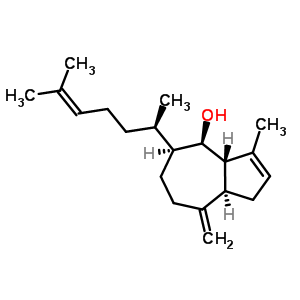 (3aS)-3-甲基-5alpha-[(R)-1,5-二甲基-4-己烯基]-8-亞甲基-1,3aalpha,4,5,6,7,8,8abeta-八氫薁-4alpha-醇結(jié)構(gòu)式_50299-47-3結(jié)構(gòu)式