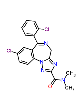 8-Chloro-6-(2-chlorophenyl)-n,n-dimethyl-4h-1,2,4-triazolo(1,5-a)(1,4)benzodiazepine-2-carboxamide Structure,50330-59-1Structure