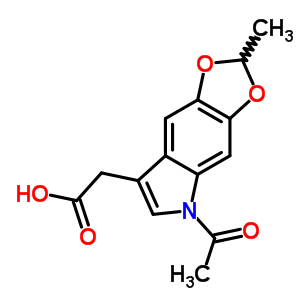 5-Acetyl-2-methyl-5h-1,3-dioxolo[4,5-f]indole-7-acetic acid Structure,50332-09-7Structure