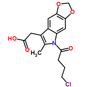 5-(4-Chlorobutyryl)-6-methyl-5h-1,3-dioxolo[4,5-f]indole-7-acetic acid Structure,50332-11-1Structure