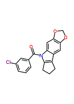 5,6,7,8-Tetrahydro-5-(m-chlorobenzoyl)cyclopenta[b]-1,3-dioxolo[4,5-f]indole Structure,50332-14-4Structure