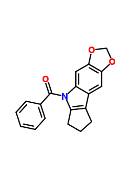 5,6,7,8-Tetrahydro-5-benzoylcyclopenta[b]-1,3-dioxolo[4,5-f]indole Structure,50332-15-5Structure