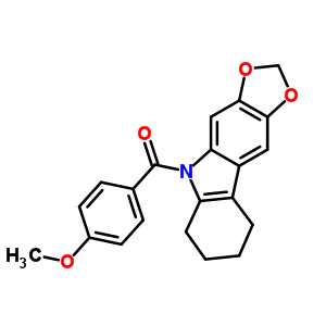 5-(P-anisoyl)-6,7,8,9-tetrahydro-5h-1,3-dioxolo[4,5-b]carbazole Structure,50332-26-8Structure