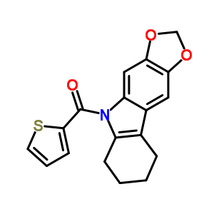 6,7,8,9-Tetrahydro-5-(2-thenoyl)-5h-1,3-dioxolo[4,5-b]carbazole Structure,50332-27-9Structure