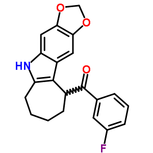 5,6,7,8,9,10-六氫-5-(m-氟苯甲酰基)環(huán)庚并[b]-1,3-二氧代[4,5-f]吲哚結(jié)構(gòu)式_50332-30-4結(jié)構(gòu)式