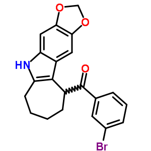 5,6,7,8,9,10-六氫-5-(m-溴苯甲酰基)環(huán)庚并[b]-1,3-二氧代[4,5-f]吲哚結(jié)構(gòu)式_50332-34-8結(jié)構(gòu)式