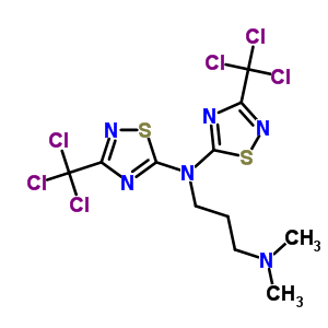 N,n-dimethyl-n,n-bis[3-(trichloromethyl)-1,2,4-thiadiazol-5-yl]propane-1,3-diamine Structure,50350-58-8Structure