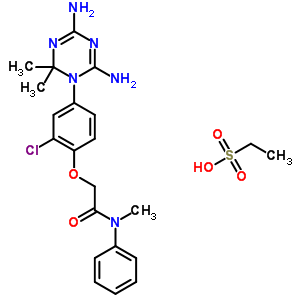 2-[2-Chloro-4-(4,6-diamino-2,2-dimethyl-1,3,5-triazin-1-yl)phenoxy]-n-methyl-n-phenyl-acetamide Structure,50507-88-5Structure