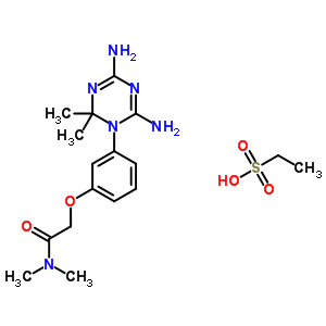 2-[3-(4,6-Diamino-2,2-dimethyl-1,3,5-triazin-1-yl)phenoxy]-n,n-dimethyl-acetamide Structure,50508-02-6Structure