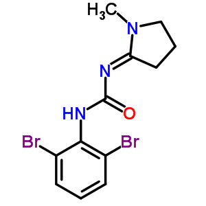 1-(2,6-Dibromophenyl)-3-(1-methylpyrrolidin-2-ylidene)urea Structure,50529-08-3Structure