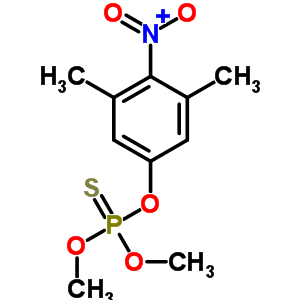 Phosphorothioic acid o-(3,5-dimethyl-4-nitrophenyl)o, o-dimethyl ester Structure,50590-05-1Structure