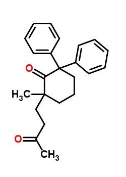 2-Methyl-2-(3-oxobutyl)-6,6-diphenyl-1-cyclohexanone Structure,50592-55-7Structure