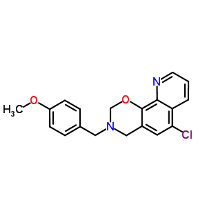 6-Chloro-3-(4-methoxybenzyl)-3,4-dihydro-2h-[1,3]oxazino[5,6-h]quinoline Structure,50595-08-9Structure