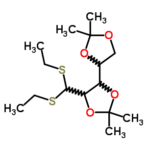 4-[Bis(ethylsulfanyl)methyl]-5-(2,2-dimethyl-1,3-dioxolan-4-yl)-2,2-dimethyl-1,3-dioxolane Structure,50629-31-7Structure