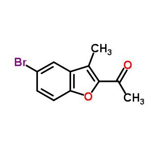 1-(5-溴-3-甲基-2-苯并呋喃)-乙酮結(jié)構(gòu)式_50638-09-0結(jié)構(gòu)式