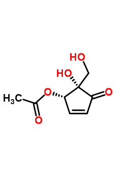 (4S,5s)-4-乙酰氧基-5-羥基-5-羥基甲基-2-環(huán)戊烯-1-酮結(jié)構(gòu)式_50655-21-5結(jié)構(gòu)式