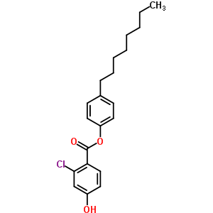 2-Chloro-4-hydroxybenzoic acid 4-octylphenyl ester Structure,50687-74-6Structure