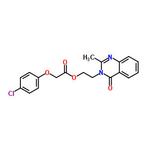 P-chlorophenoxyacetic acid 2-(2-methyl-4-oxo-3,4-dihydroquinazolin-3-yl)ethyl ester Structure,50840-26-1Structure