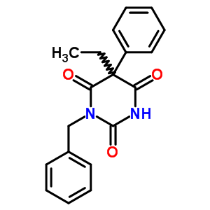 2,4,6(1H,3h,5h)-pyrimidinetrione, 5-ethyl-5-phenyl-1-(phenylmethyl)- Structure,50884-83-8Structure