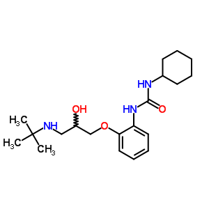 N-cyclohexyl-n’-[2-(3-tert-butylamino-2-hydroxypropoxy)phenyl ]urea Structure,50903-17-8Structure