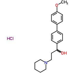 Alpha-(3-methoxy-4-biphenylyl)-1-piperidinepropanol hydrochloride Structure,50910-27-5Structure