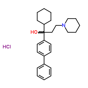 Alpha-(4-biphenyl)-alpha-cyclohexyl-1-piperidinepropanol hydrochloride Structure,50910-34-4Structure