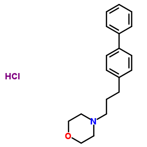 4-(3-(4-Biphenylyl)propyl)morpholine hydrochloride Structure,50910-37-7Structure