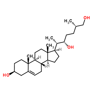 (22S,25S)-膽甾-5-烯-3beta,22,26-三醇結(jié)構(gòu)式_50982-38-2結(jié)構(gòu)式