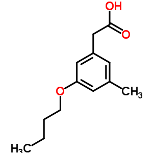 (5-Butoxy-3-methylphenyl)acetic acid Structure,51028-85-4Structure