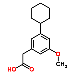 3-Cyclohexyl-5-methoxyphenylacetic acid Structure,51028-87-6Structure