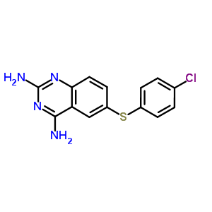 2,4-Diamino-6-[[p-chlorophenyl ]thio]quinazoline Structure,51124-29-9Structure