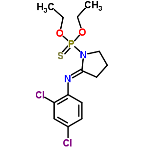 (2-((2,4-Dichlorophenyl)imino)-1-pyrrolidinyl)-phosphonothioic acid o,o-diethyl ester Structure,51170-88-8Structure