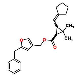 (5-Benzyl-3-furyl)methyl 3-(cyclopentylidenemethyl)-2,2-dimethyl-cyclo propane-1-carboxylate Structure,51202-40-5Structure