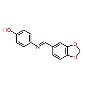 4-(Benzo[1,3]dioxol-5-ylmethylideneamino)phenol Structure,51209-73-5Structure