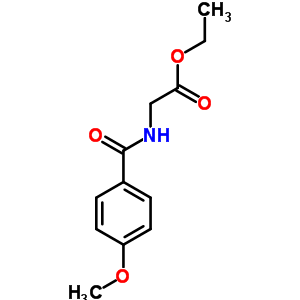 Ethyl 2-[(4-methoxybenzoyl)amino]acetate Structure,51220-57-6Structure