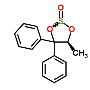 (S)-(-)-1,1-二苯基-1,2-丙烷二醇環(huán)亞硫酸酯結(jié)構(gòu)式_51226-54-1結(jié)構(gòu)式