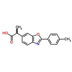 α-methyl-2-(4-methylphenyl)-6-benzoxazoleacetic acid Structure,51234-30-1Structure