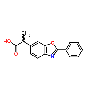 α-methyl-2-phenyl-6-benzoxazoleacetic acid Structure,51234-58-3Structure