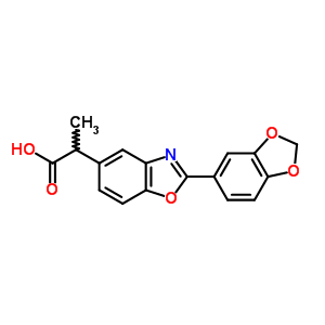 α-methyl-2-(3,4-methylenedioxyphenyl)-5-benzoxazoleacetic acid Structure,51234-64-1Structure