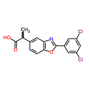 2-(3,5-Dichlorophenyl)-α-methyl-5-benzoxazoleacetic acid Structure,51234-76-5Structure