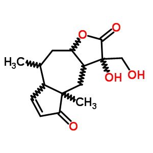 3,3A,4,4a,7a,8,9,9alpha-octahydro-3-hydroxy-3-hydroxymethyl-4a,8-dimethylazuleno[6,5-b]furan-2,5-dione Structure,51292-63-8Structure