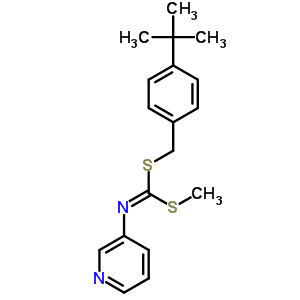 S-(4-(1,1-dimethylethyl)phenyl)methyl s-methyl 3-pyridinylcarbonimidodithioate Structure,51308-52-2Structure