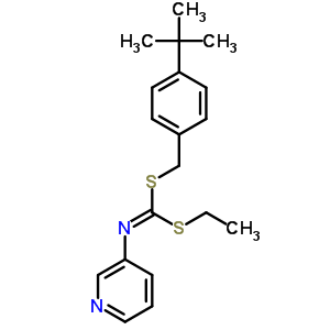 S-(4-(1,1-dimethylethyl)phenyl)methyl s-ethyl 3-pyridinylcarbonimidodithioate Structure,51308-53-3Structure