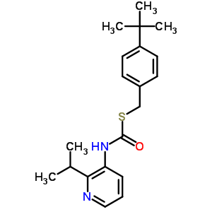 S-((4-(1,1-dimethylethyl)phenyl)methyl) o-(1-methylethyl) 3-pyridinylcarbonimidothioate Structure,51308-63-5Structure