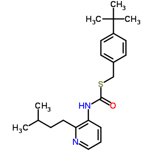 S-((4-(1,1-dimethylethyl)phenyl)methyl) o-(3-methylbutyl) 3-pyridinylcarbonimidothioate Structure,51308-70-4Structure