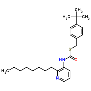 S-((4-(1,1-dimethylethyl)phenyl)methyl) o-octyl 3-pyridinylcarbonimidothioate Structure,51308-71-5Structure