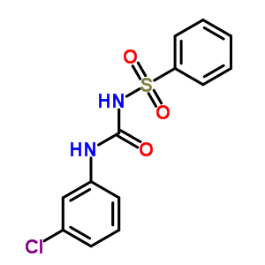 Benzenesulfonamide,n-[[(3-chlorophenyl)amino]carbonyl]- Structure,51327-35-6Structure