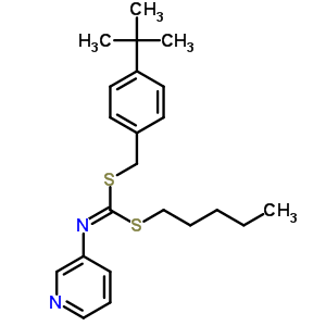 S-(4-(1,1-二甲基乙基)苯基)甲基 S-戊基 3-吡啶基二硫代甲亞氨酸酯結(jié)構(gòu)式_51379-04-5結(jié)構(gòu)式